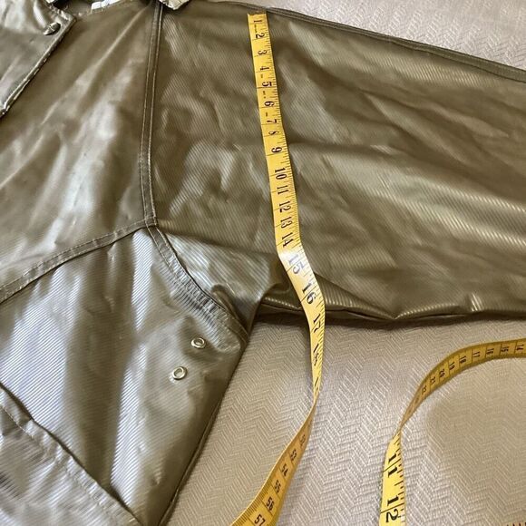 Wippette Vinyl Raincoat Slicker Shiny Gold L - Picture 5 of 13